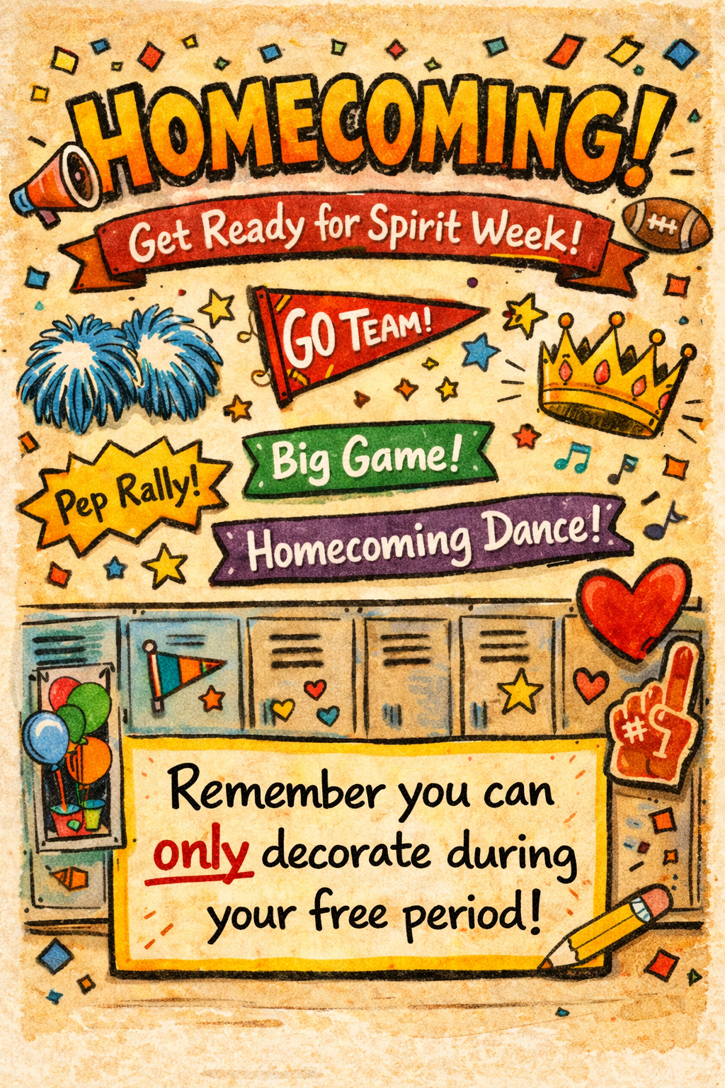 Homecoming Rules Poster — Free Period